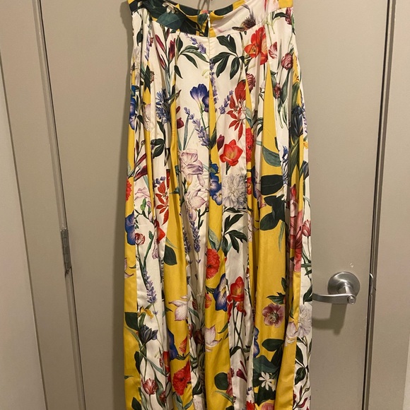 Rococo Sand Anthropologie Yellow Floral Pleated Skirt - Picture 5 of 5